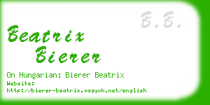 beatrix bierer business card